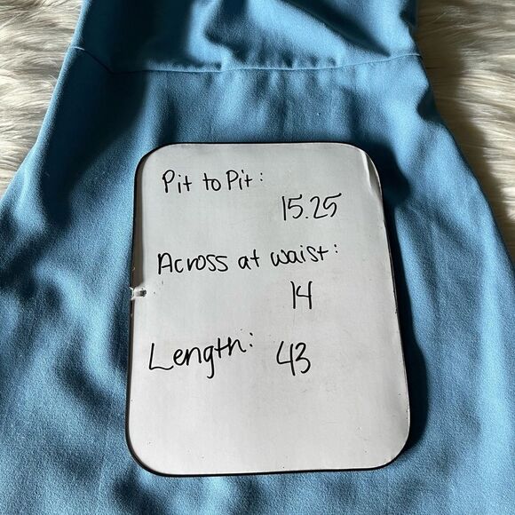 Abercrombie & Fitch Strappy Halter Keyhole Midi Dress in Blue - Picture 10 of 12